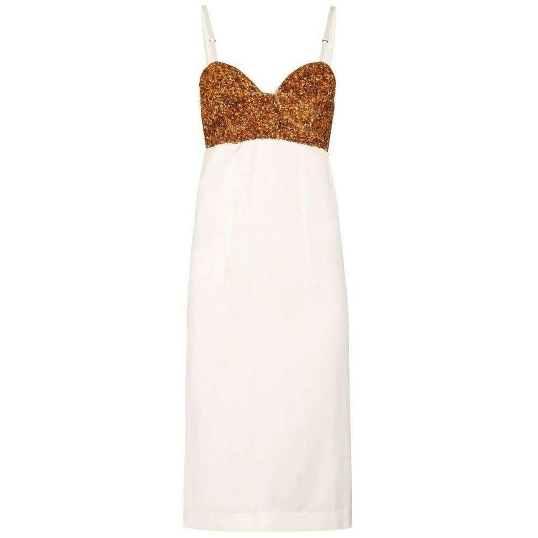 Dries Van Noten-Sequin-Embellished Satin Dress - Runway Catalog