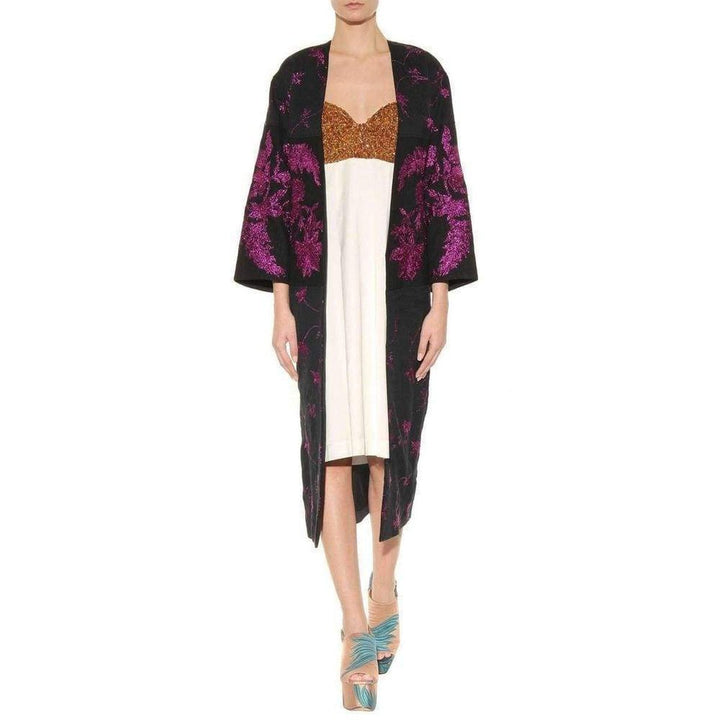 Sequin-Embellished Satin Dress