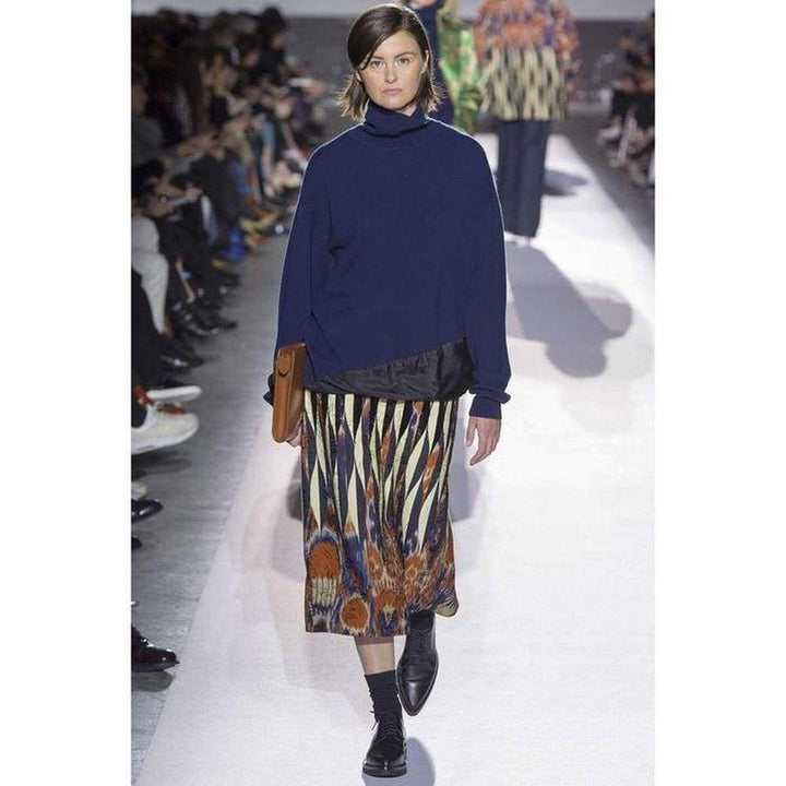 Shine Embroidered Ikat Midi Skirt
