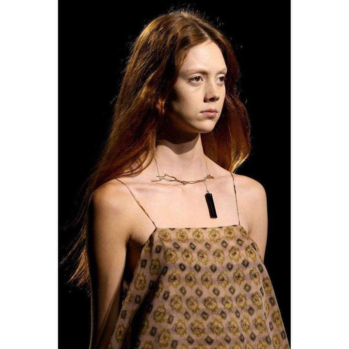 Tiered Chiffon Slip Silk Dress