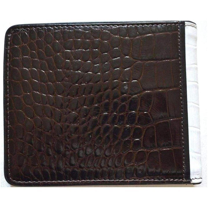 Two Tone Crock Print Leather Wallet