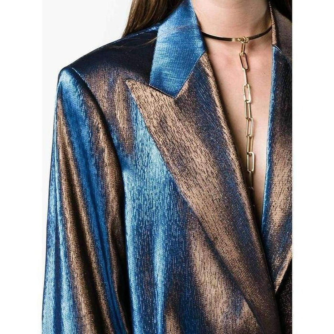 Two-Tone Lamé Blazer