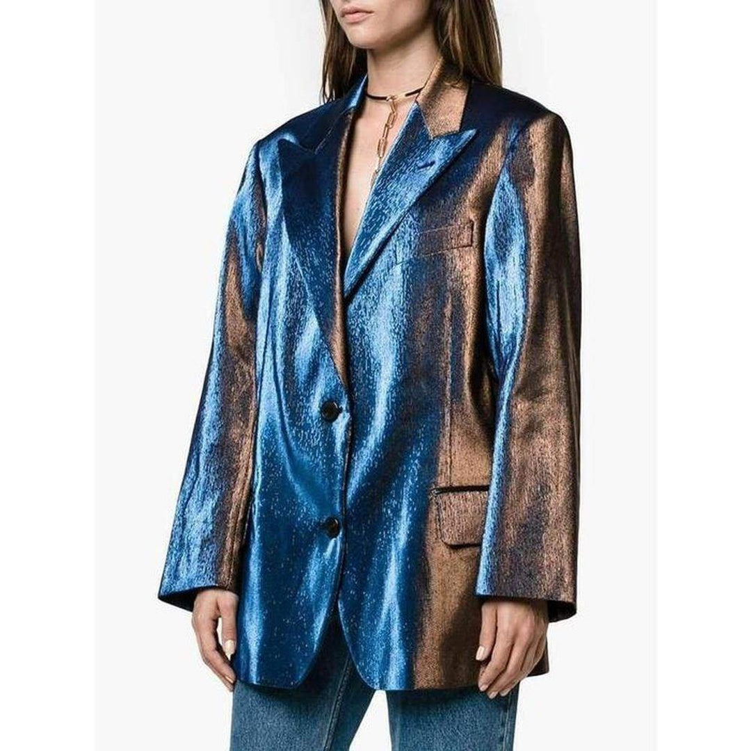 Two-Tone Lamé Blazer