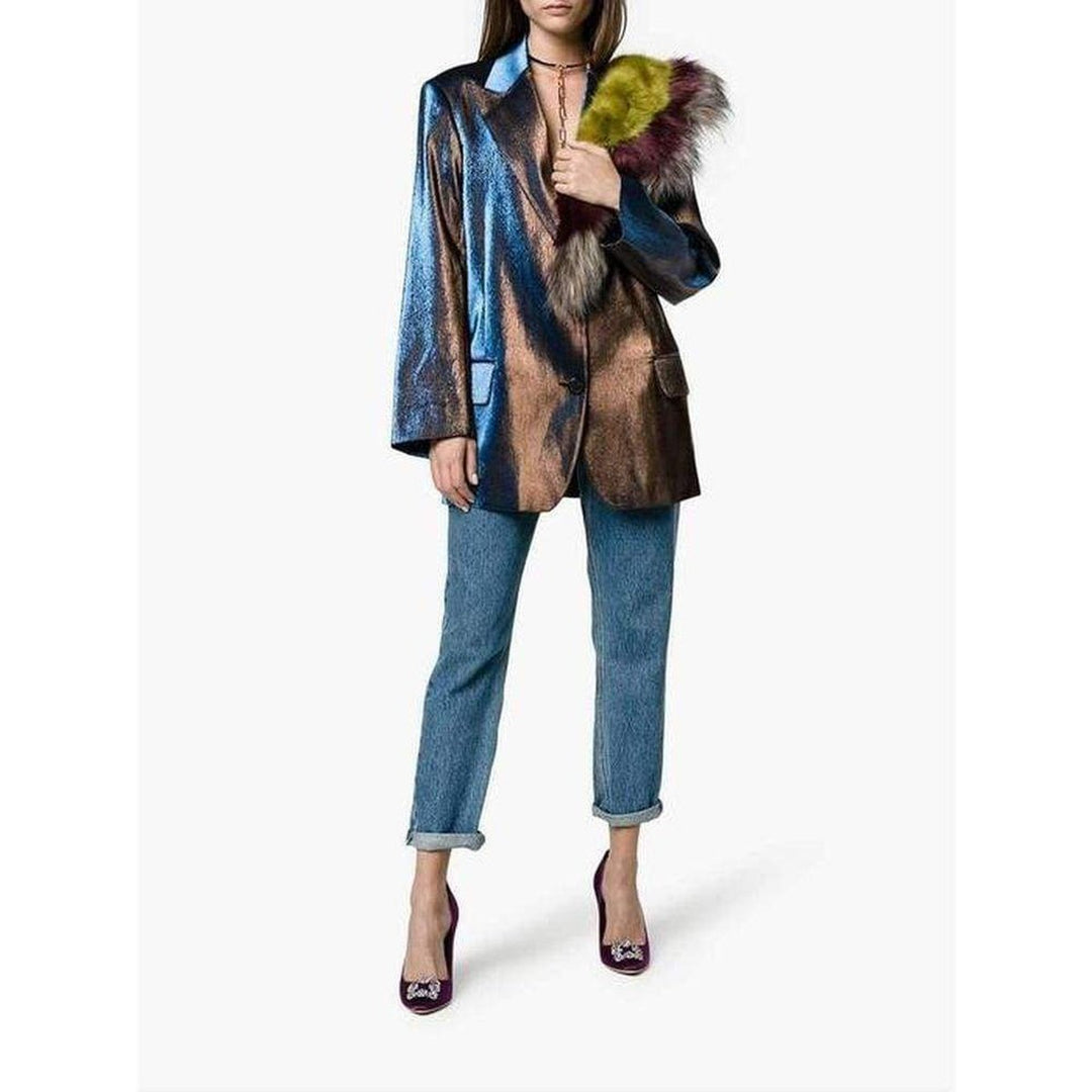 Two-Tone Lamé Blazer