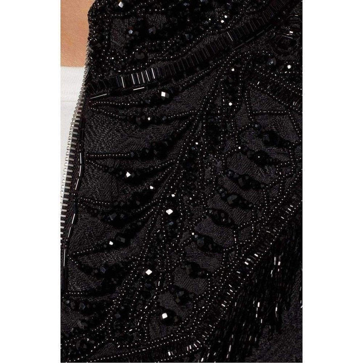 Beaded Collar Cotton Bomber Jacket