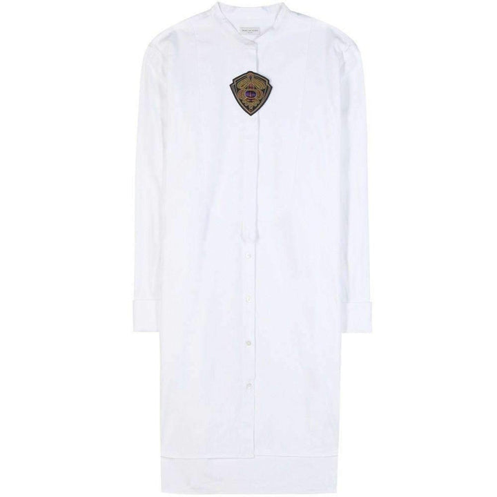 Dries Van Noten-White Cotton Shirt Dress - Runway Catalog