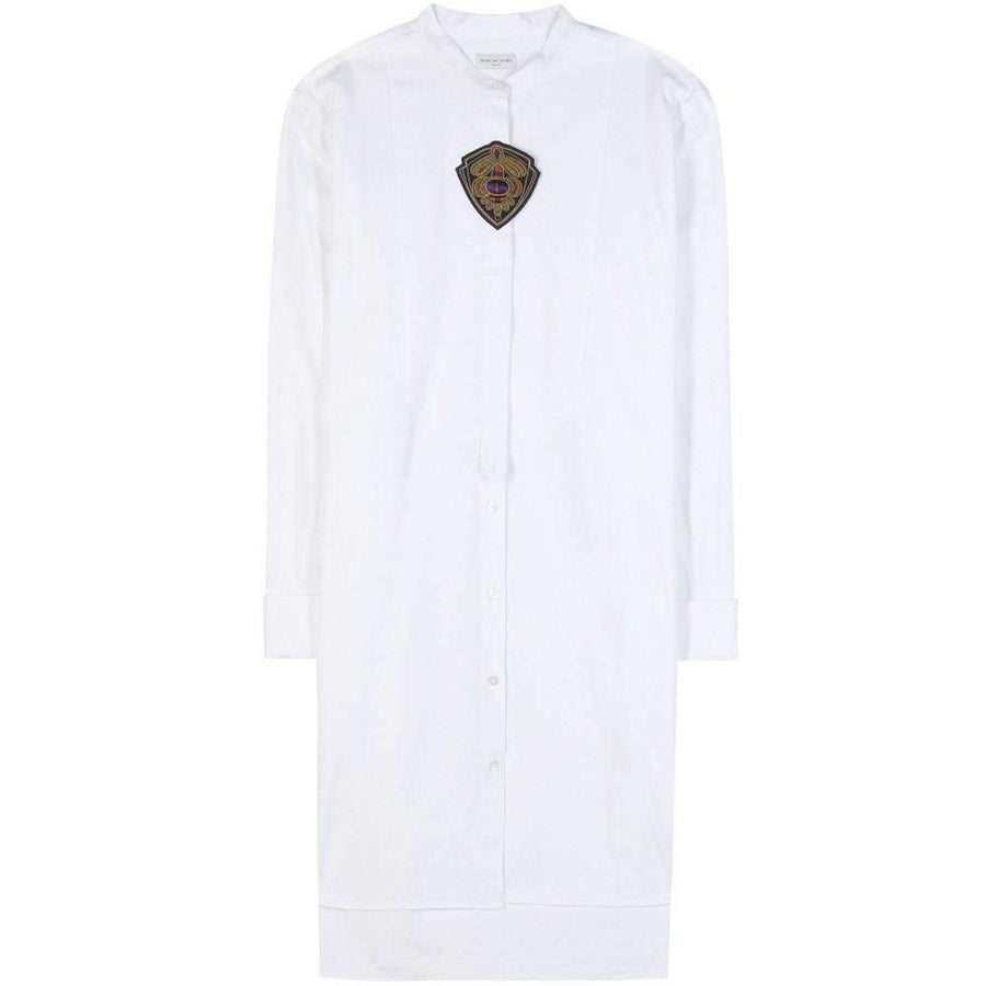Dries Van Noten-White Cotton Shirt Dress - Runway Catalog
