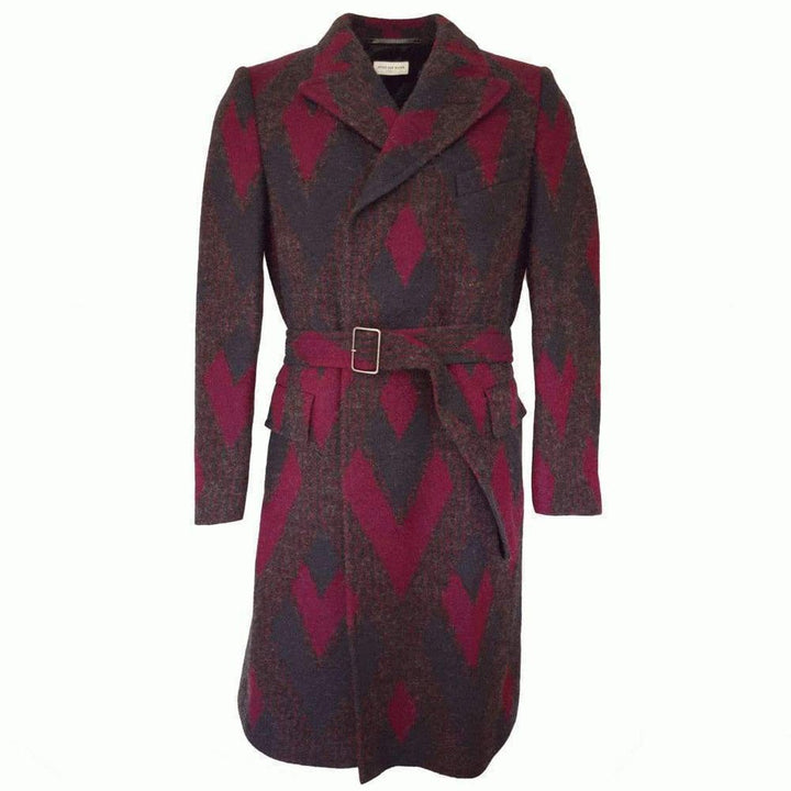 Dries Van Noten-Zigzag Wool Coat - Runway Catalog