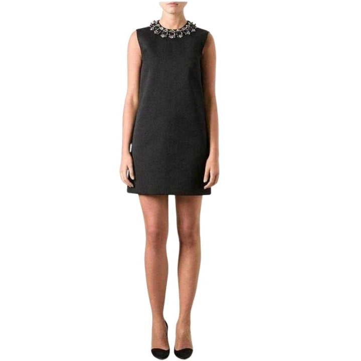 Black Jewel Embellished Mini Dress