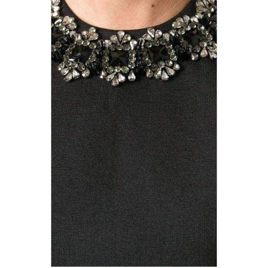 Black Jewel Embellished Mini Dress