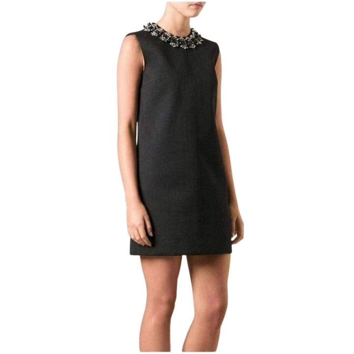 Black Jewel Embellished Mini Dress