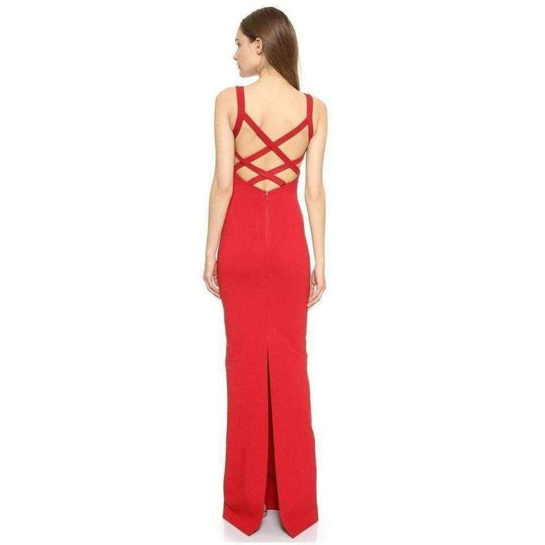 Column Crisscross Back Gown
