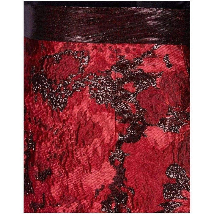 Red Dalma Silk Blend Maxi Skirt