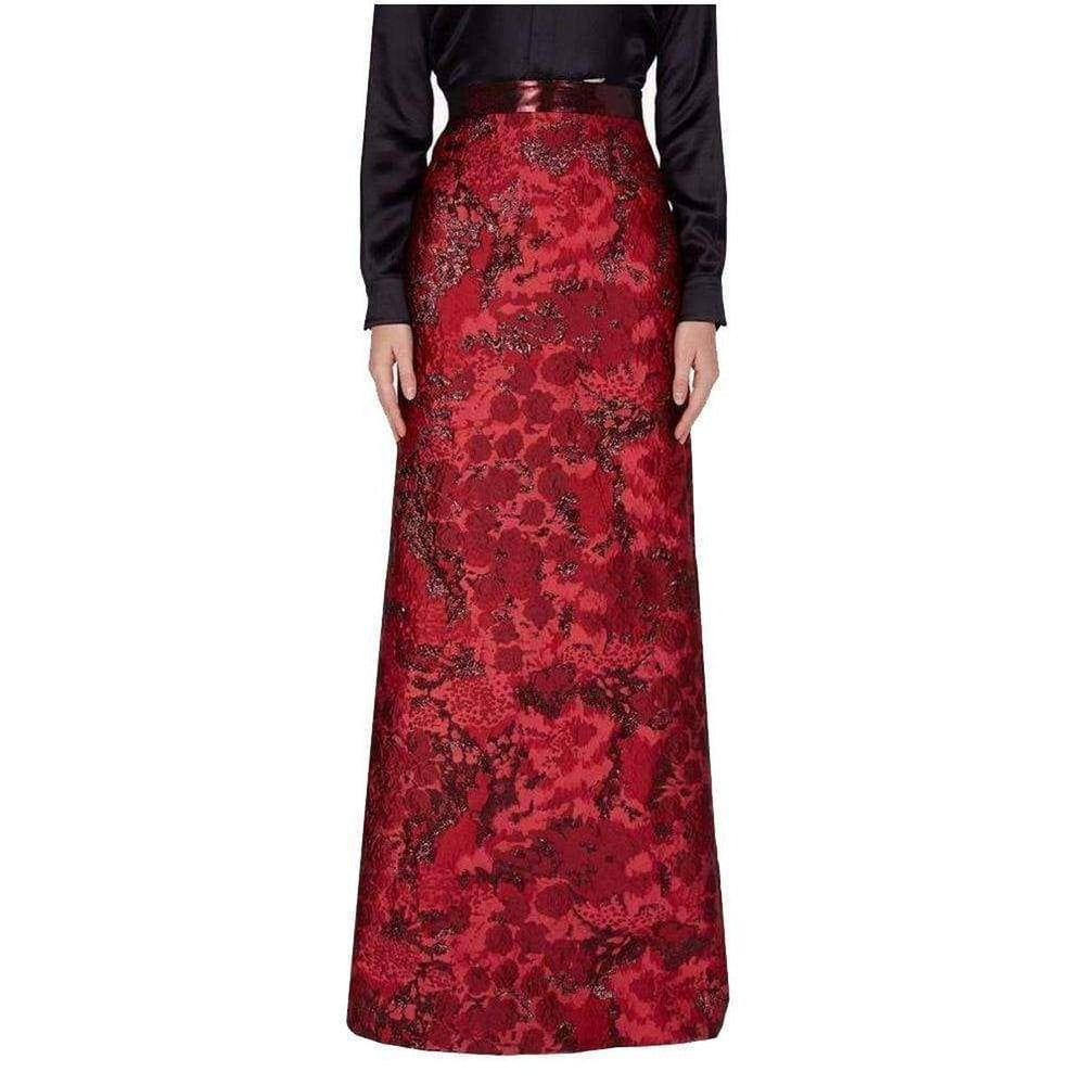 Dsquared2-Red Dalma Silk Blend Maxi Skirt - Runway Catalog