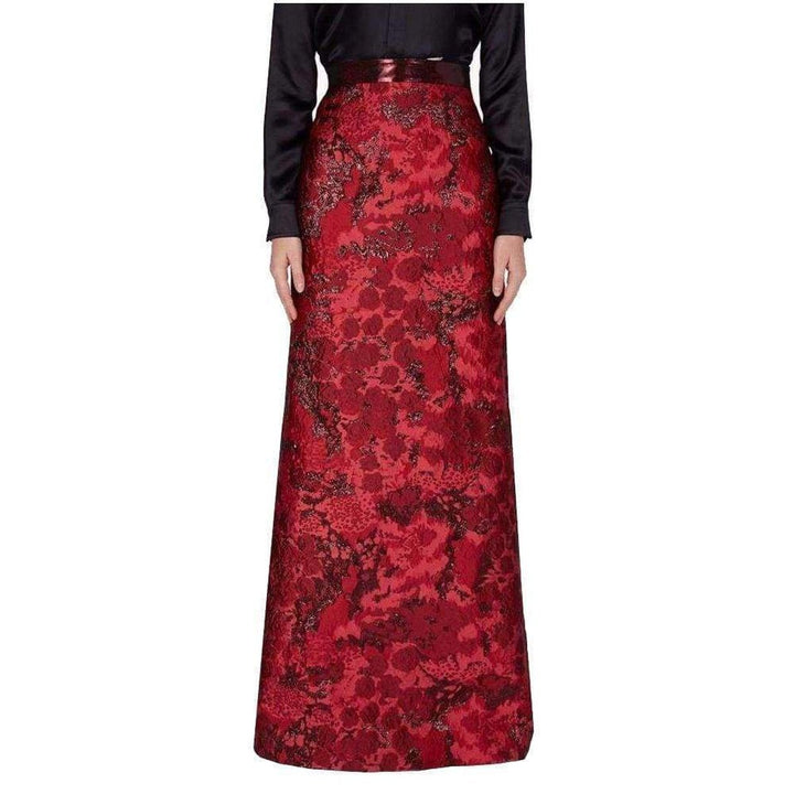 Dsquared2-Red Dalma Silk Blend Maxi Skirt - Runway Catalog