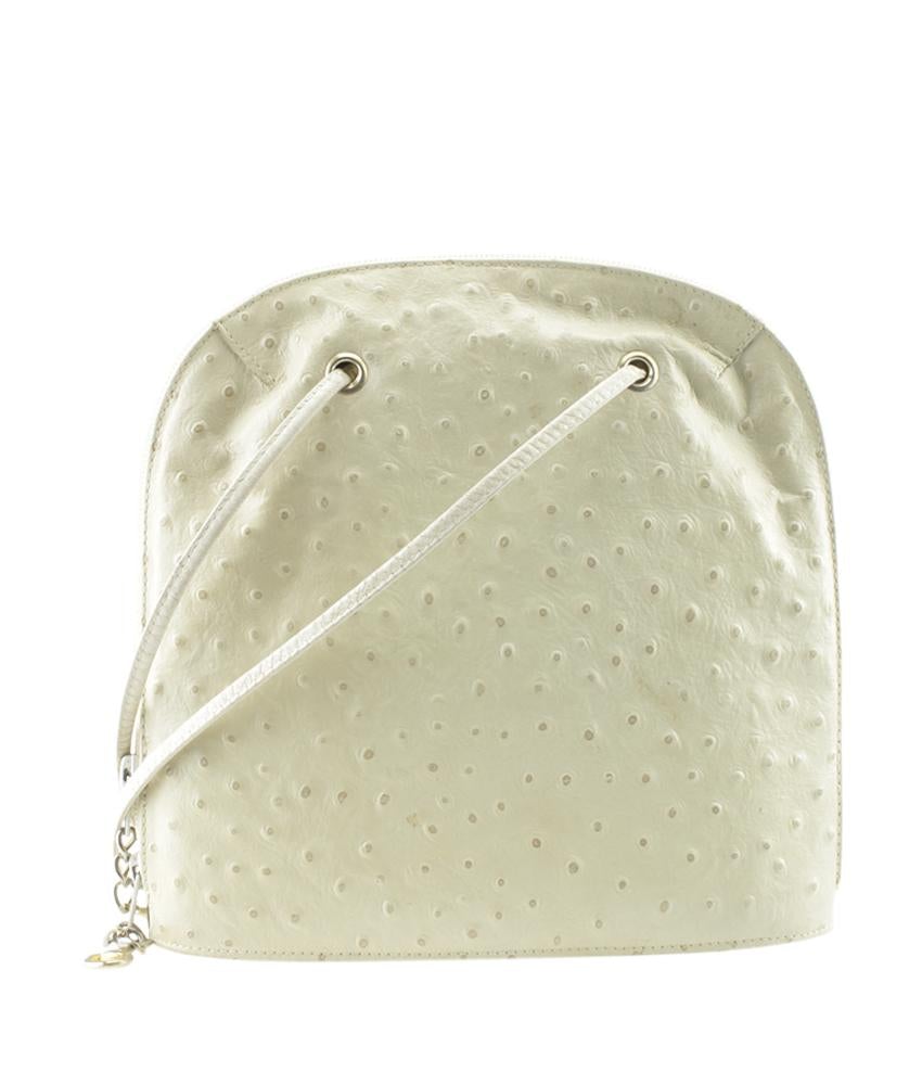 Due Fratelli Cream Leather Shoulder Bag