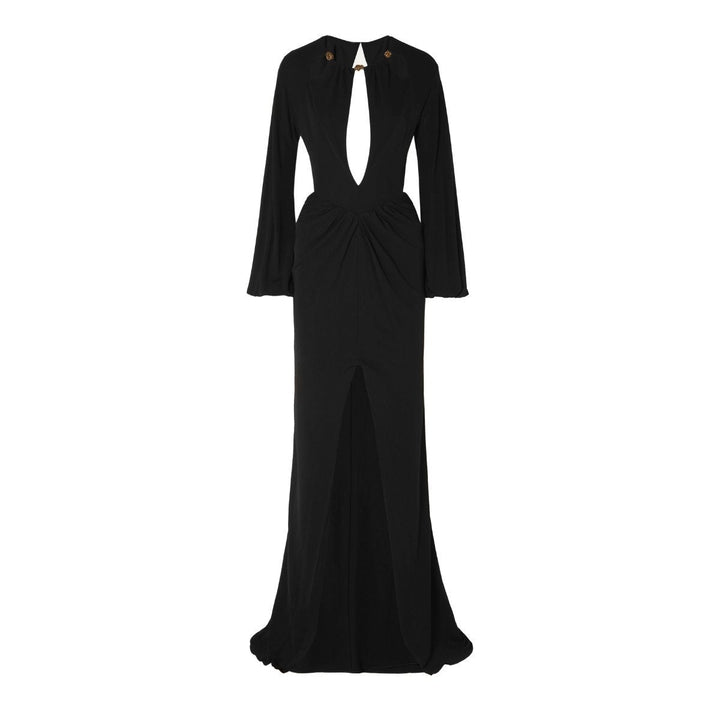 Dundas-Bead-embellished Cutout Georgette Gown - Runway Catalog