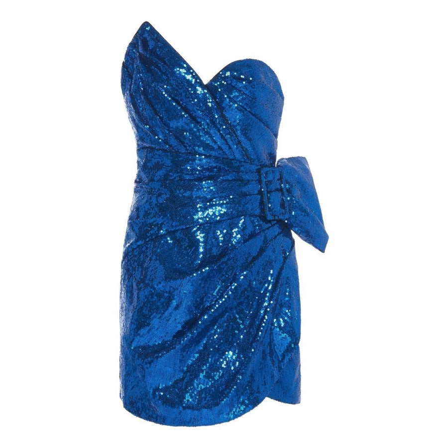 Dundas-Belted Sequined Crepe Mini Dress - Runway Catalog