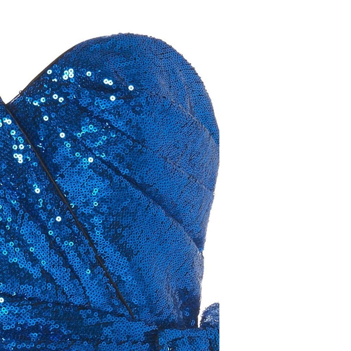 Strapless Sequined Tulle Mini Dress