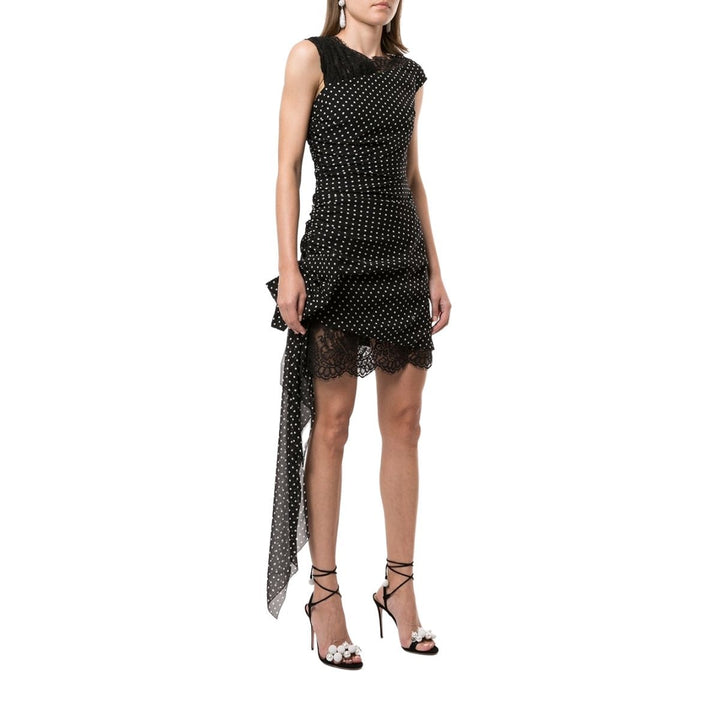 Polka-dot Ruched Mini Dress
