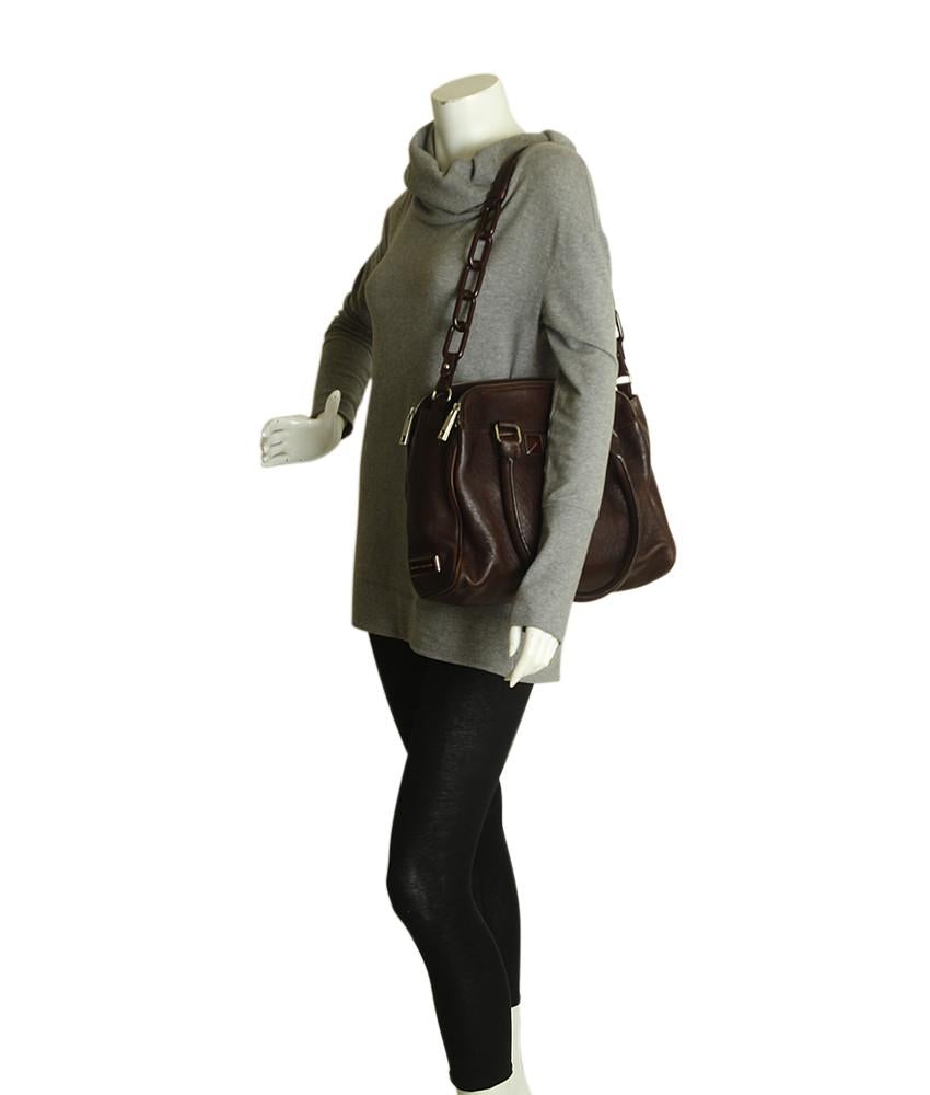 Marc Jacobs Carter Top Handle Brown Leather 2- Way Bag