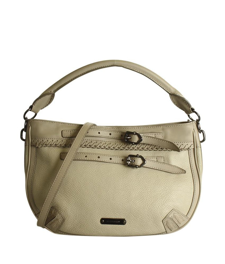 Burbe**y Small Waltham Ivory Leather 2-Way Bag