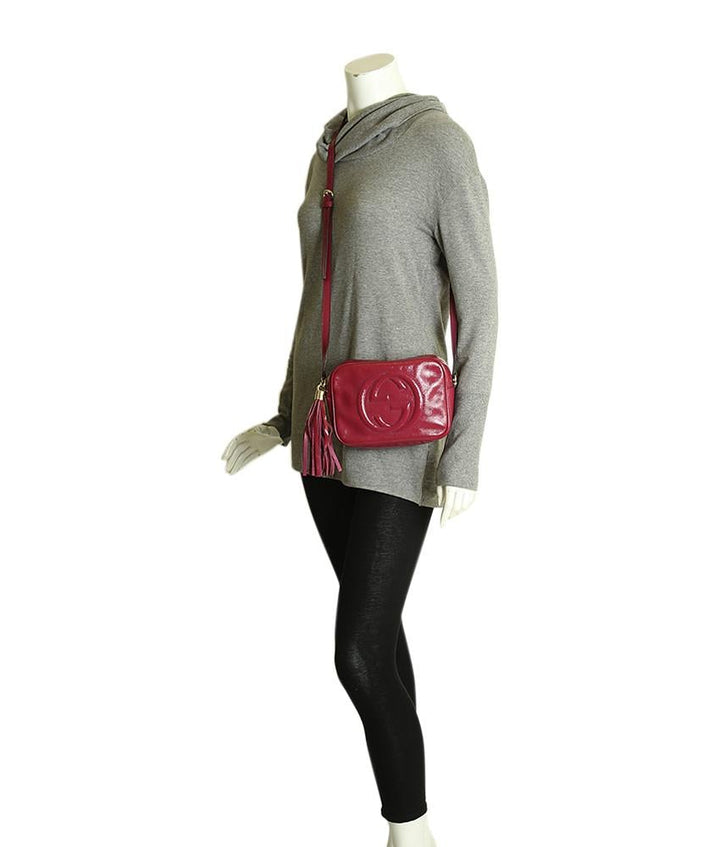 G*G 308364 Soho Disco Burgundy Leather Crossbody Bag