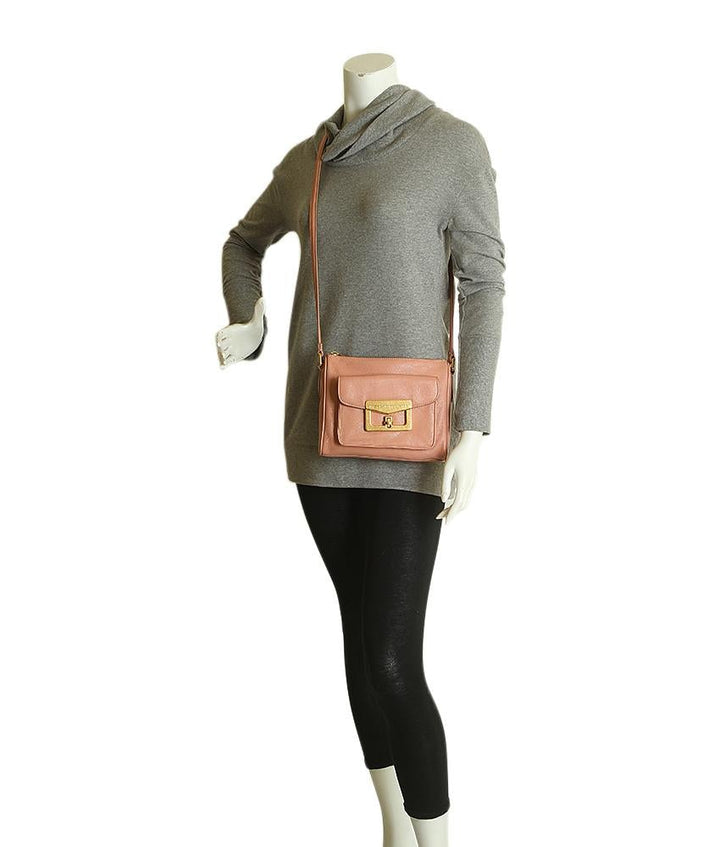 Marc Jacobs Bianca Pink Leather Crossbody Bag