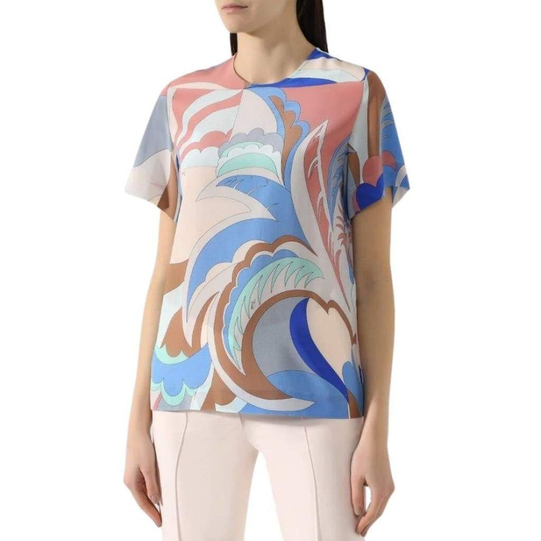 Acapulco Print Silk-Twill Top