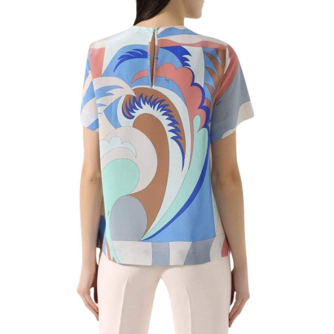 Acapulco Print Silk-Twill Top