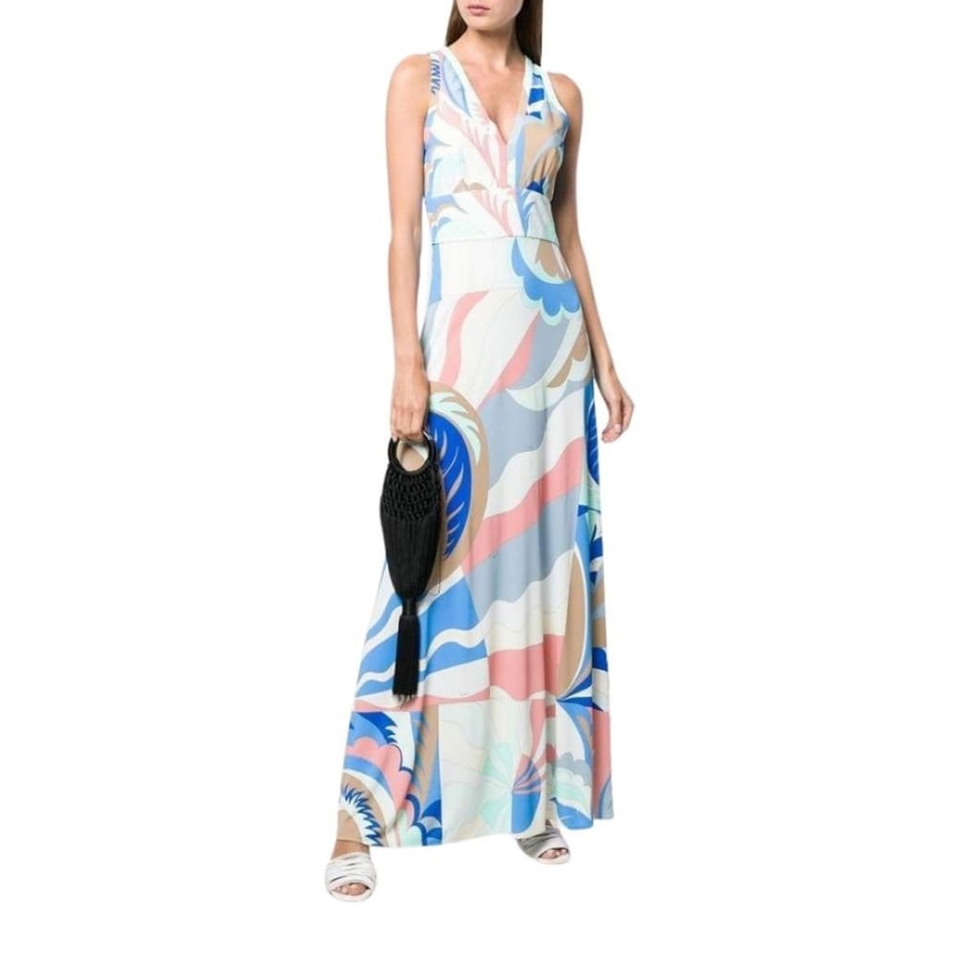 Acapulco Printed Silk-blend Maxi Dress