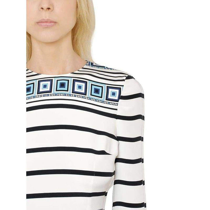 Backless Printed Silk Cady Dress