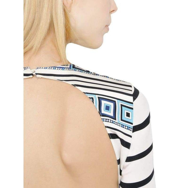 Backless Printed Silk Cady Dress