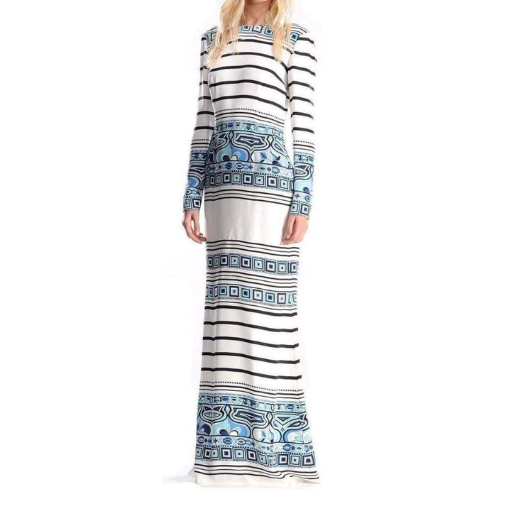 Emilio Pucci-Backless Printed Silk Cady Dress - Runway Catalog