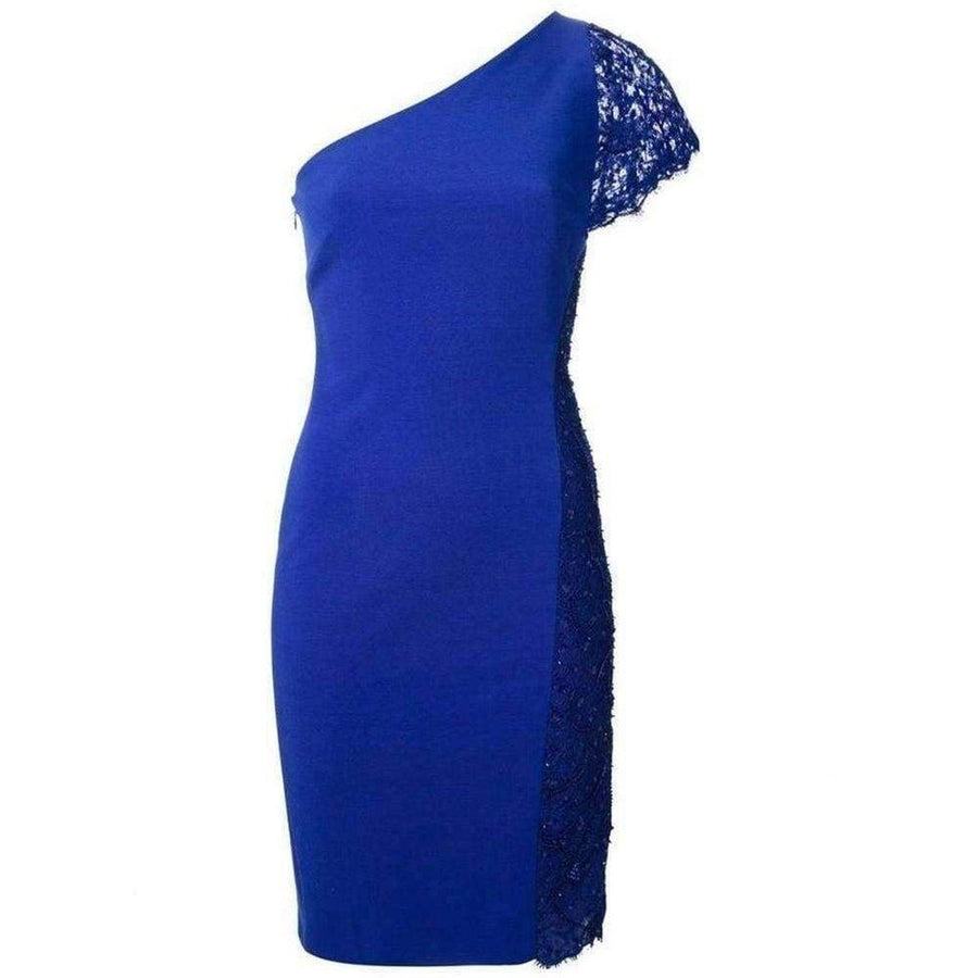 Emilio Pucci-Cobalt Blue One Shoulder Silk Blend Dress - Runway Catalog