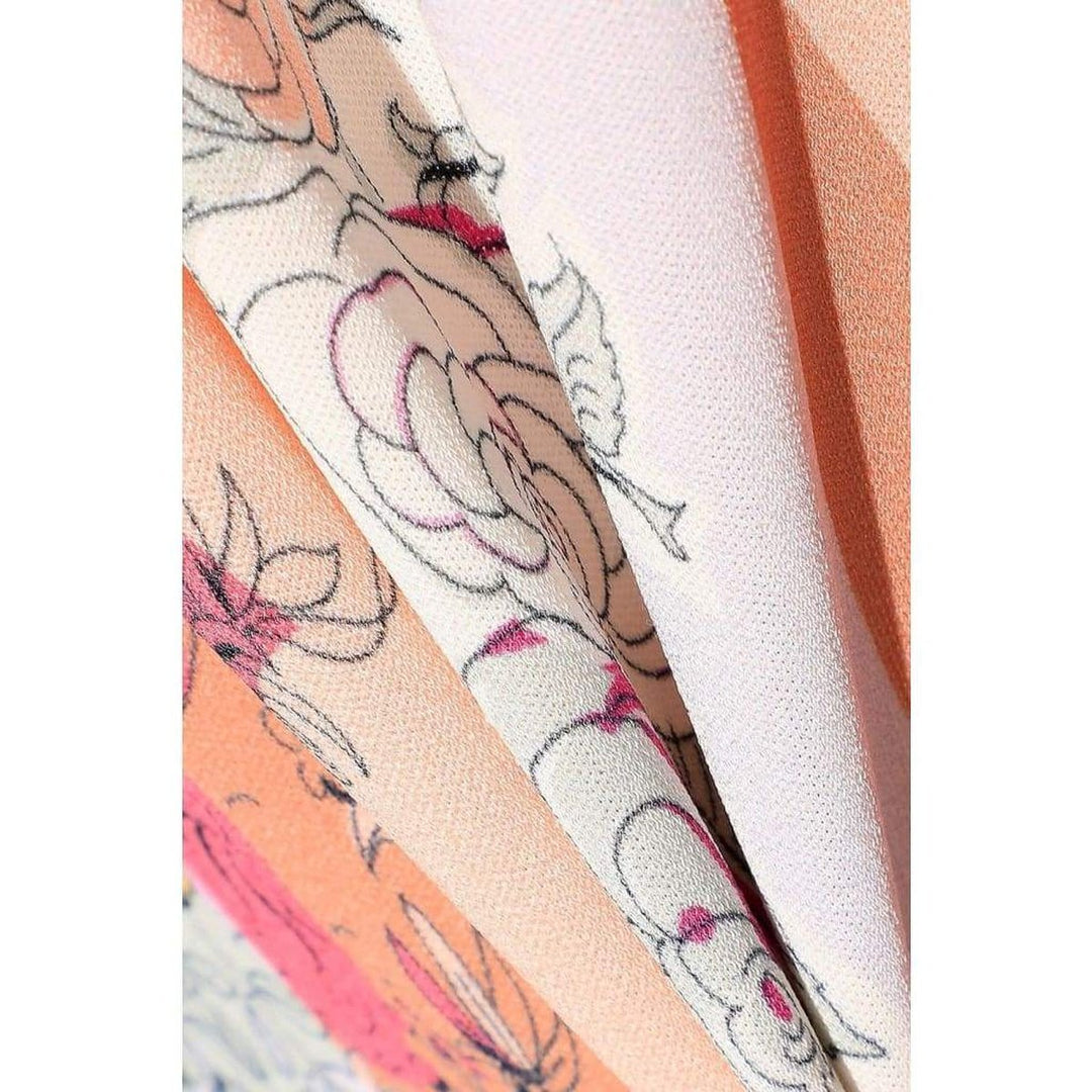 Lace-Trimmed Printed Jersey Dress