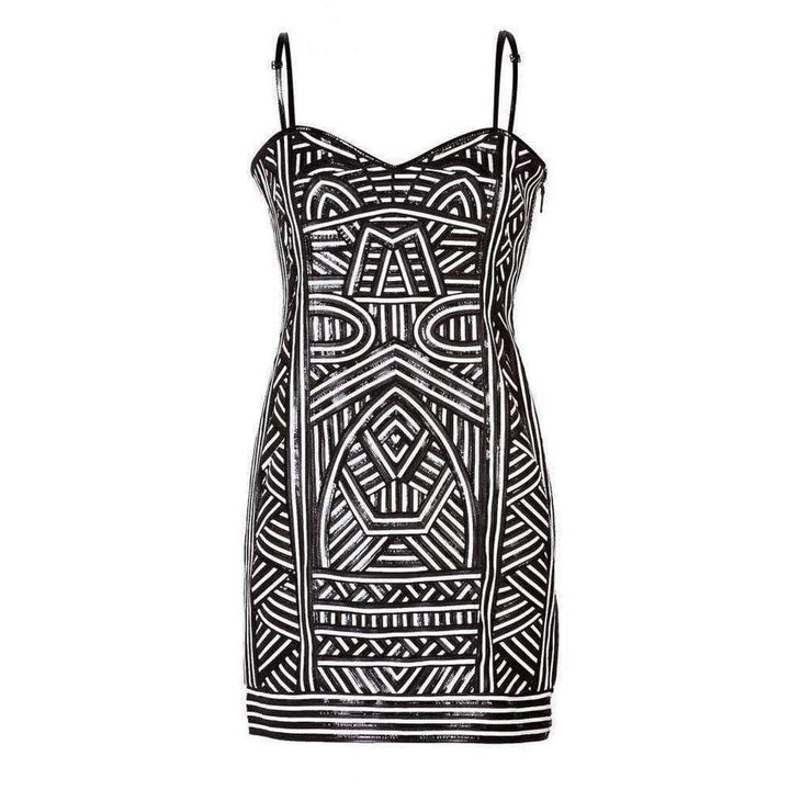 Emilio Pucci-Patterned Leather Strapless Dress - Runway Catalog