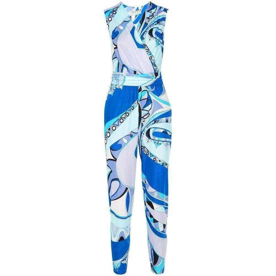Emilio Pucci-Print Cross Front Jumpsuit - Runway Catalog