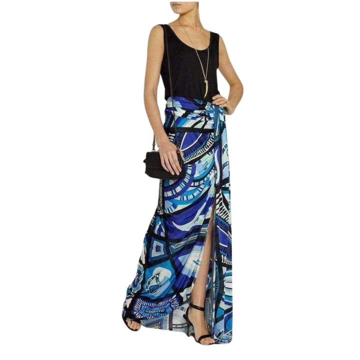 Printed Stretch Jersey Skirt