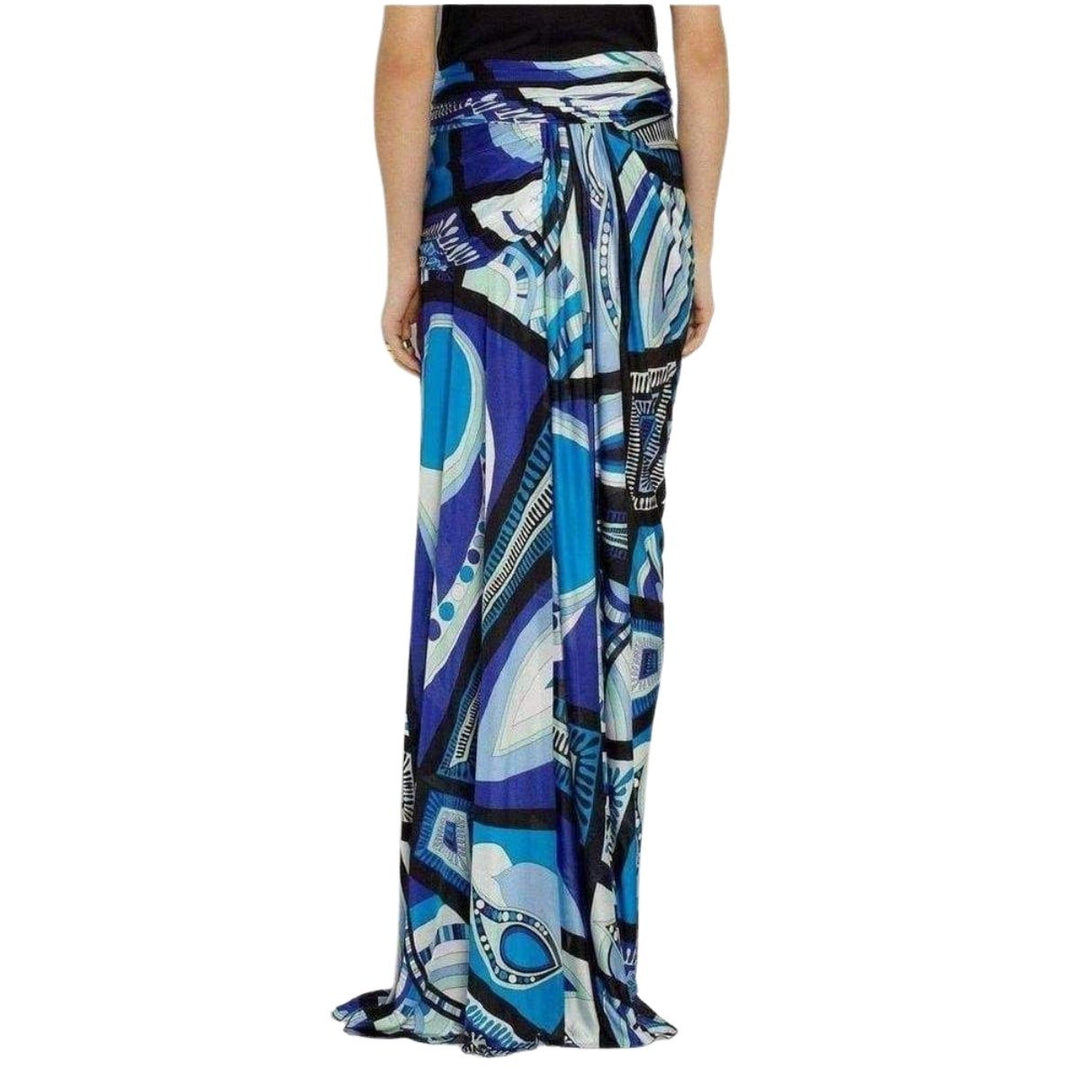 Printed Stretch Jersey Skirt