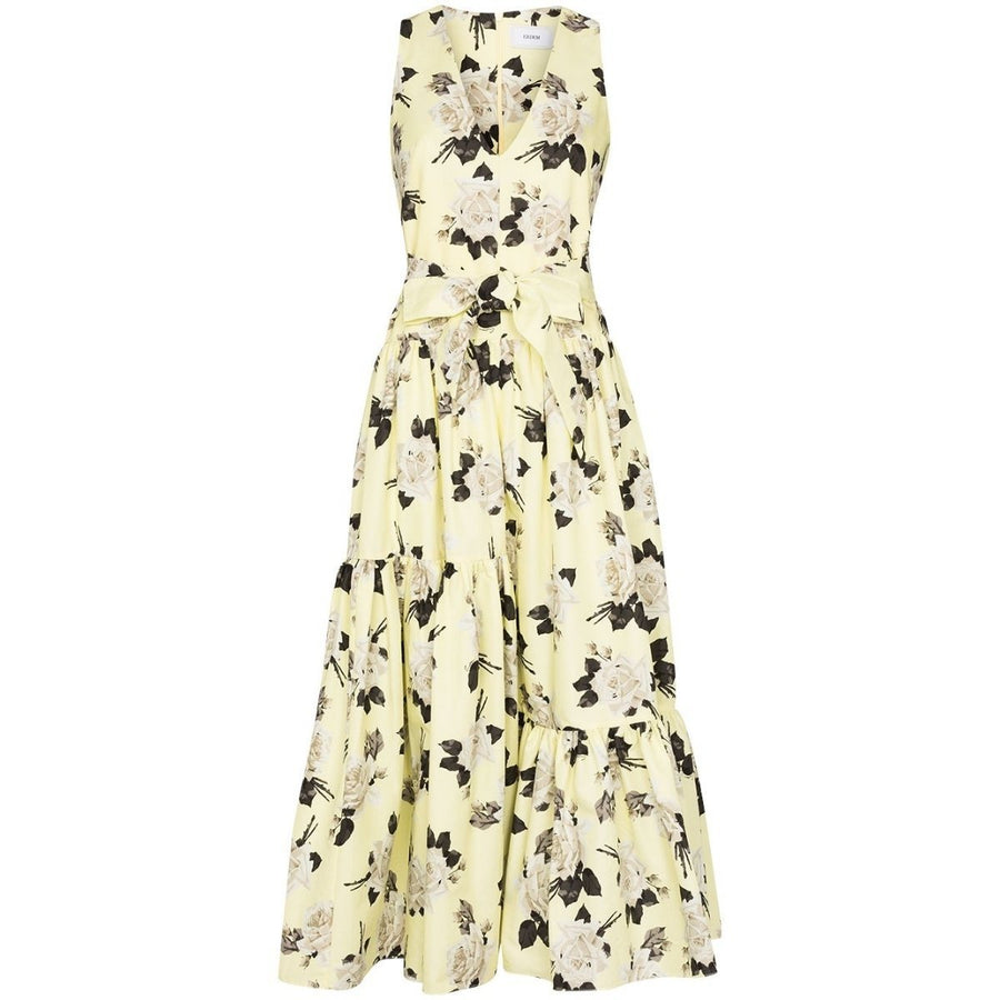 Erdem-Mimosa Rosemont Print Faille Dress - Runway Catalog