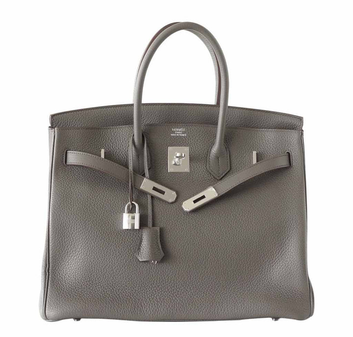 Hermès Birkin 35 Etain Clemence Bag