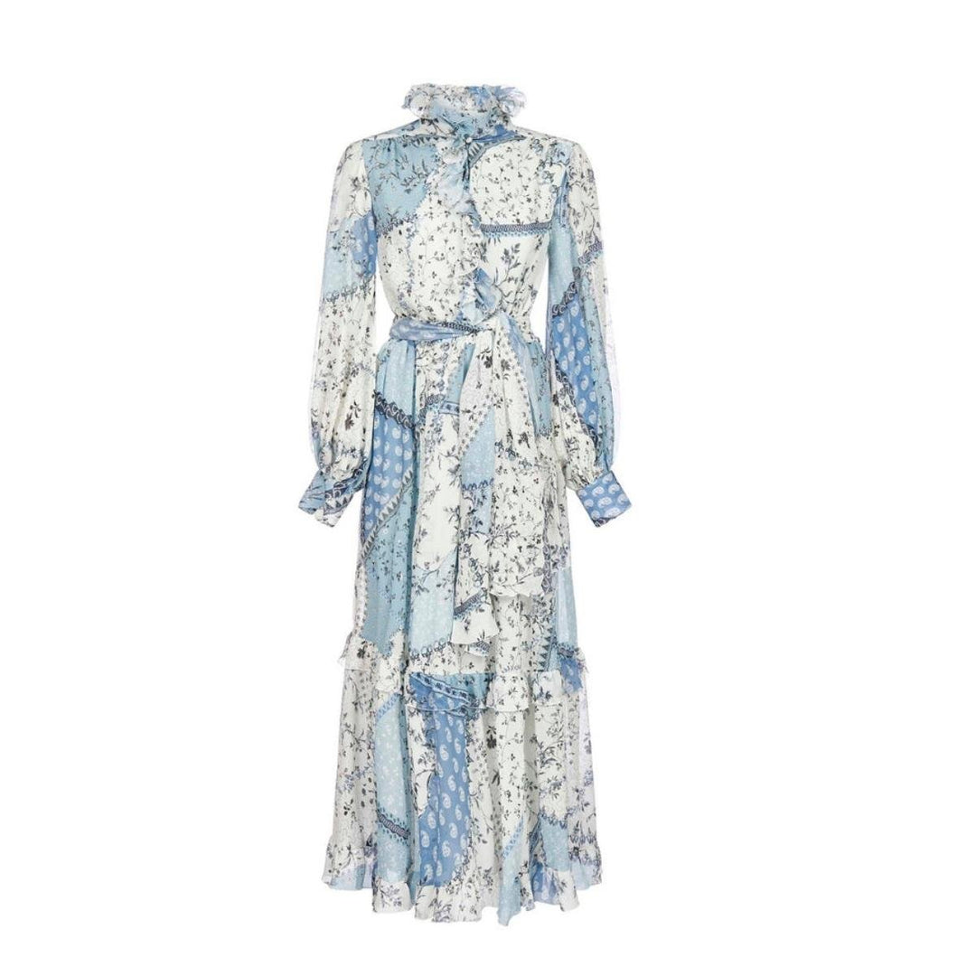 Etro-Chio Ruffled Floral-Print Silk-Chiffon Dress - Runway Catalog