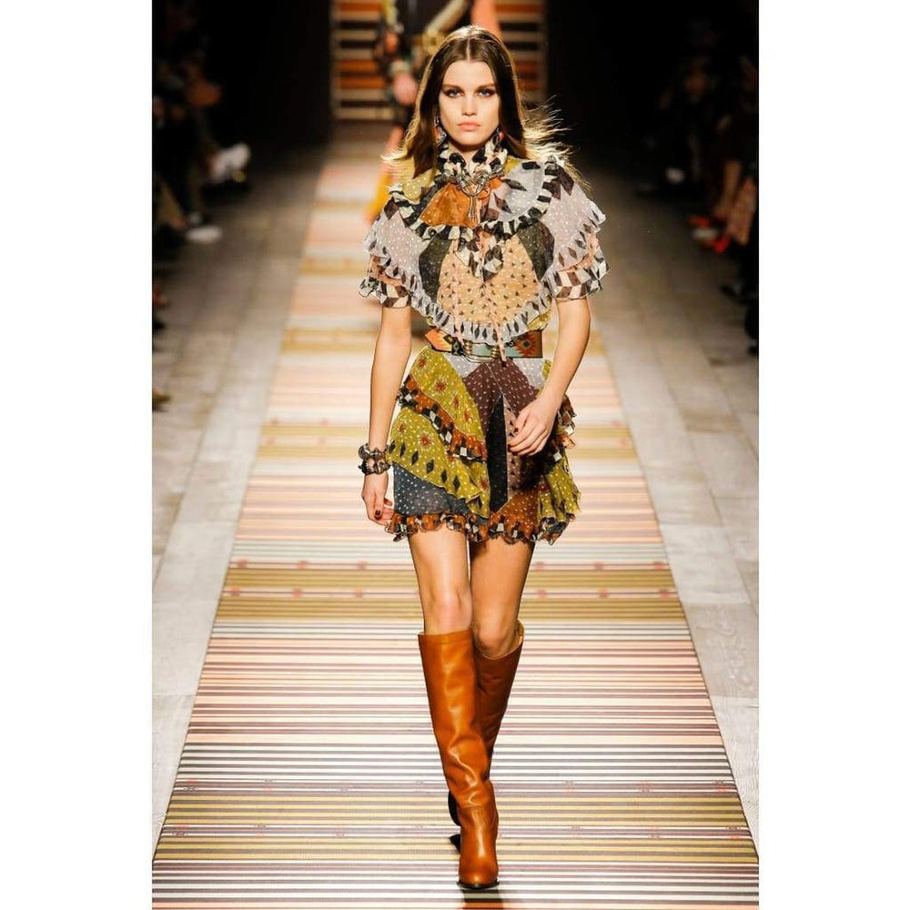 Etro-Geometric Print Silk Dress - Runway Catalog