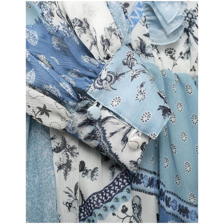Chio Ruffled Floral-Print Silk-Chiffon Dress