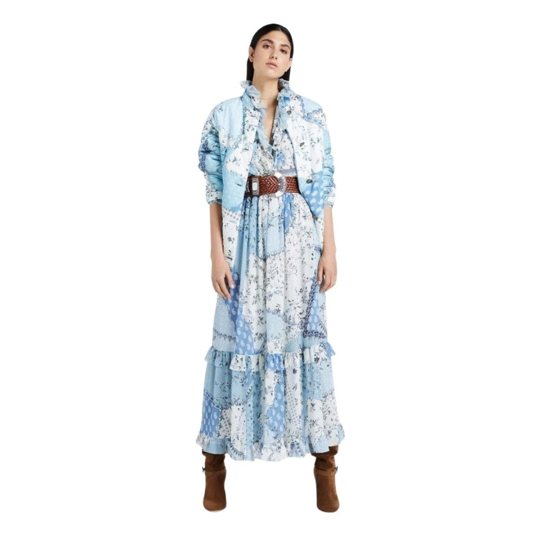 Chio Ruffled Floral-Print Silk-Chiffon Dress