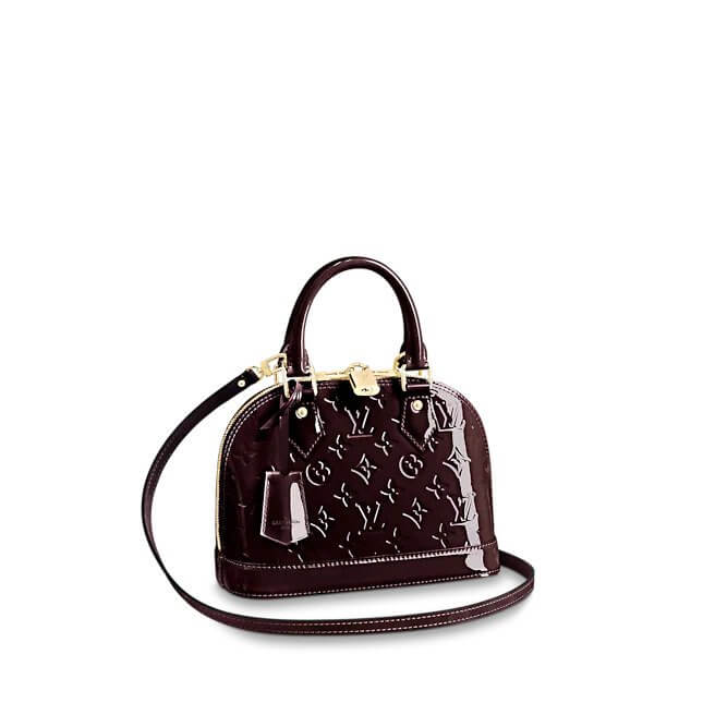 Alma BB Monogram Vernis Leather in Violet - Handbags M91678 | L*V