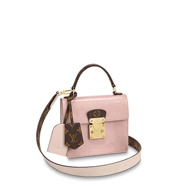 Spring Street Monogram Vernis Leather in Rose - Handbags M90468 | L*V