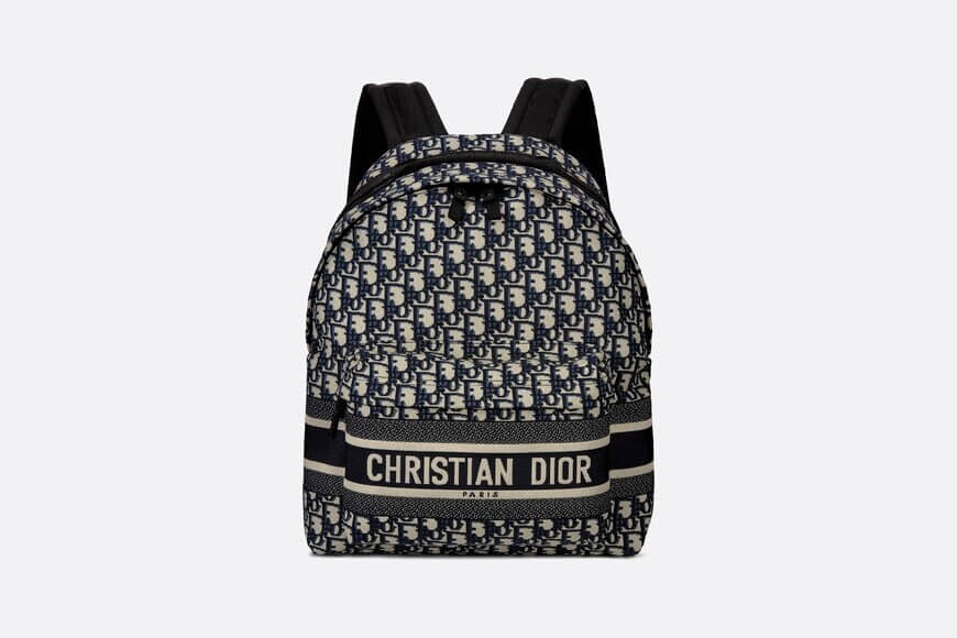 Di**rTravel Backpack Blue Di**r Oblique Jacquard