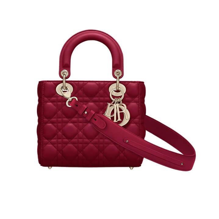 Lady Di**r My ABCDi**r Bag Cherry Red Cannage Lambskin